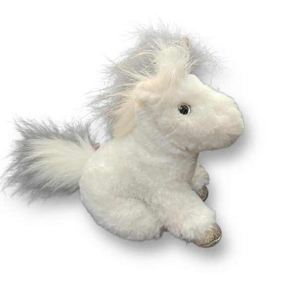 Douglas Unicorn Plush Elodie White & Senna Rainbow Nursery Decor 9” Lot of 2 - Picture 10 of 15